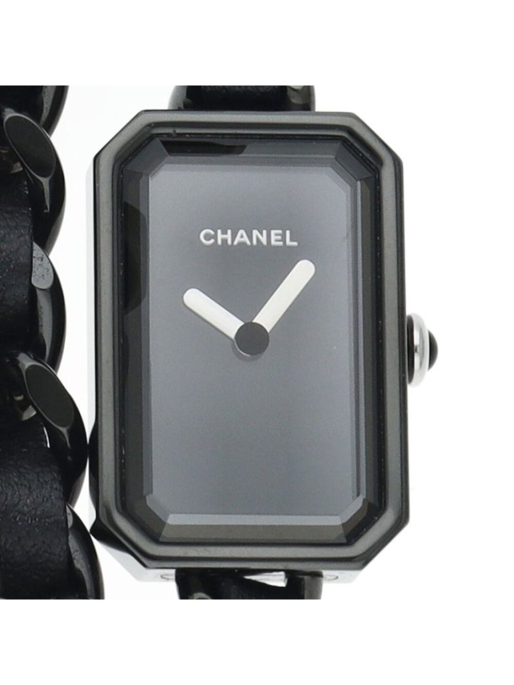 Chanel Premiere Rock Watch World Limited Pieces Box SS Leather Black